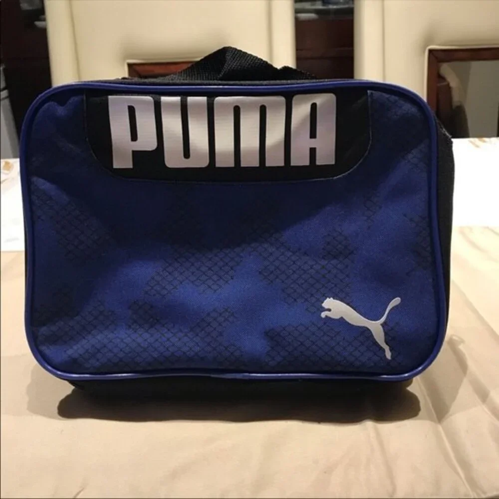 Puma Jaguar Backpack Bookbag Lunch Box Bag Blue / Black